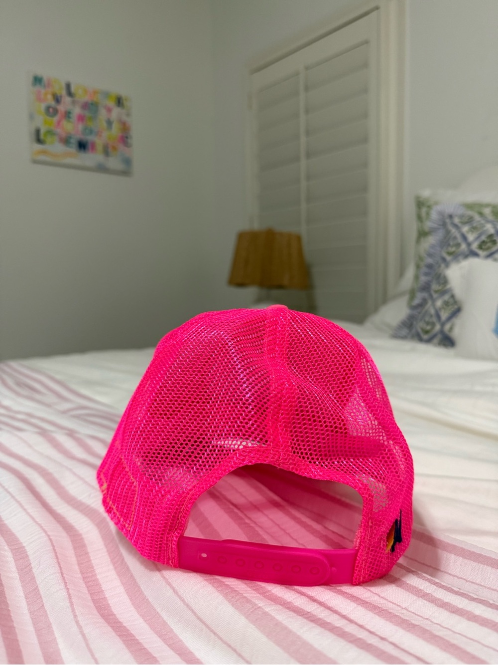 Aviator Nation Neon Pink Trucker Hat with Miami Surf Patch - Picture 3 of 4
